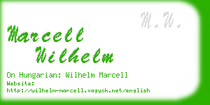 marcell wilhelm business card